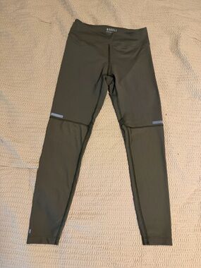 NOBULL Olive Green women’s Training Tights with Reflective Tabs